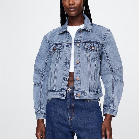 Barrel-Sleeve Icon Denim Jacket - Picture 3 of 13